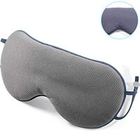 Sleep Mask for Women and Men, Eye Mask for Sleeping with Adjustable Strap, Night Blindfold Eyeshade 100% Blackout, Super Soft and Breathabl Eye Shades for Travel, Naps, Shift Work (Gray)