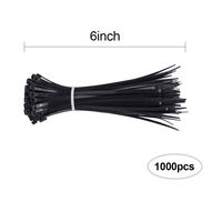 Small Zip Ties self-Locking 6 Inch Nylon Cable Ties UL Certificated Black Zip Ties 1000pcs