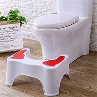Bathroom Stool Squat Toilet Footstool Anti-Slip Mat Bathroom Assistant Foot Pad To Constipation Pile,Red