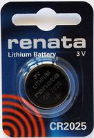 Twin Pack, Renata CR2025 Coin Cell Battery