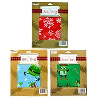 Christmas Bike Gift Bags (3 Pack) Assorted Designs, 60 x 72 Inch