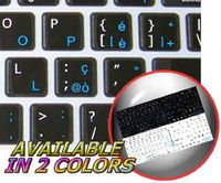 MAC ENGLISH-ITALIAN KEYBOARD STICKER BLACK BACKGROUND FOR DESKTOP, LAPTOP AND NOTEBOOK
