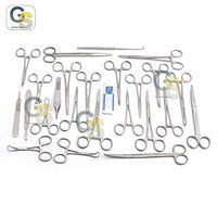 G.S 73 PCS Set Spay Instruments Forceps Scissors Veterinary Pack !Scalpel Blades !Scalpel Handle Best Quality