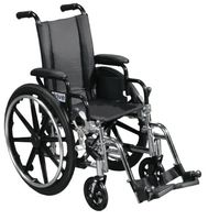 Viper Wheelchair with Flip Back Removable Arms, Desk Arms, Swing Away Footrests, 12" Seat