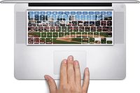 Baseball Stadiums Keyboard Decals by Compass Litho for 13 and 15 inch MacBook Air/Pro/Retina