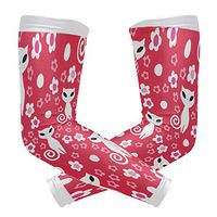 LEVEIS Cute Cats Colorful Arm Sleeves UV Protection for Men Women Sunblock Protective Gloves Running Golf Cycling Driving Long Arm Cover 1 Pair
