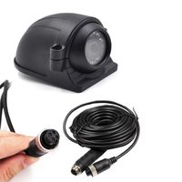 4 PIN Heavy Duty Truck Bus 12V 24V CCD Side View Camera + 16Ft Extension Cable