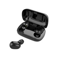 True Wireless Earbuds, Bluetooth 5.0 Headphones Noise Cancelling with Dual Microphones, TWS in Ear Earphones with Charging Case Mini Invisible Earpieces Binaural Stereo for Sports Running Workout Gym