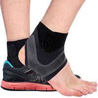 Beister 1 Pair Ankle Support Breathable Neoprene Compression Ankle Brace for Men & Women, Black, Medium