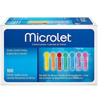 Microlet Colored Lancets 100 Each ( 2 pack)