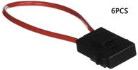 ZYHW Fuse Holder Car Audio Inline Blade DC 12V Black Red 6 Pcs