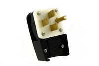 Leviton 8432-P 30 Amp, 250 Volt, Straight Blade, Plug, Industrial Grade, Grounding, Angle, Black