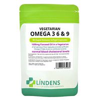 Lindens Vegetarian Omega 3 6 9 Flaxseed Oil 3-Pack 270 Capsules 1000mg Flax Seed