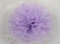 10pcs Brilliant Organza By Dusting Volume Spend Appliques Sewing Wedding U Pick (Purple)