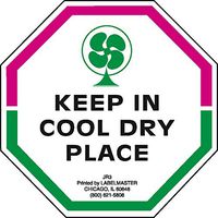 Labelmaster JR3 Keep in Cool Dry Place Label, Paper, 3" x 3" (Pack of 500)