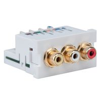 Leviton 41292-AEW RCA Composite Video MOS Module, 110-Style Termination, White