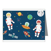 Note Card Astronauts Planets Moon Space