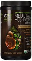 SoTru Medicinal Mushrooms Drink Mix - 240 Grams, Citrus Flavor - Cordyceps, Reishi, Agracicus blazei, Shiitake, Maitake & Turkey Tail - Certified Organic, Non-GMO, Vegan, Gluten-Free - 30 Servings