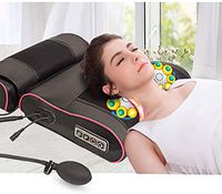 Massager Back, Neck Back Waist Body Electric Multifunctional Massage Pillow Cushion Massager Car Home Cervical Shiatsu Massage,Black