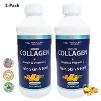 Beaver Brook Liquid Collagen 8,000mg + 10,000 mcg Biotin Orange-Pineapple Flavor - 16oz - 2 Pack