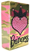Eclipse Rhinestone Studded Fun Designs Crushproof Plastic Cigarette Case, Kings - Choose Your Own Style! (Princess)