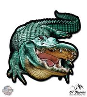 GT Graphics Alligator Gator Jaws - 3" Vinyl Sticker - for Car Laptop I-Pad Phone Helmet Hard Hat - Waterproof Decal