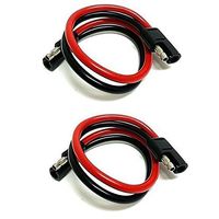LOT OF 2 Workman TP-8 CB Radio Polarized Quick Disconnect 2 pin 24" 8 Gauge