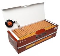 Rollo Brown - King Size (84mm) Brown Cigarette Tubes (200 Tubes per Box) 3 Boxes with Rolling Paper Depot Lighter Lasso