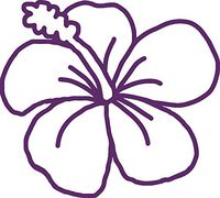 hBARSCI Hibiscus Flower Vinyl Decal - 5 Inches - for Cars, Trucks, Windows, Laptops, Tablets, Outdoor-Grade 2.5mil Thick Vinyl - Violet