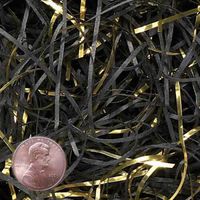 12oz Black & Metallic Gold VERYFINE Fine Cut Gift Basket Shred Paper Filler Bedding