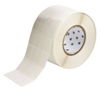 Brady THT-165-499-5 0.8" Width x 1.437" Height, B-499 Nylon Cloth, Matte Finish White Thermal Transfer Printer Label (5000 per Roll)
