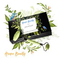 Jade Roller for Face, Premium Quality, 100% Real Natural Jade Stone, Anti-Aging Beauty Skincare Tool to Rejuvenate Facial Skin Cooling, Slimming & Firming