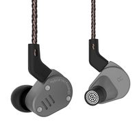In Ear Monitors, ERJIGO KZ ZSA HiFi Noise Isolating Sport In Ear Headphones/Earbuds with Detachable Cable(Grey without Mic)