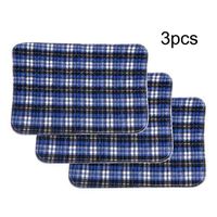 3pcs Reusable Waterproof Washable Pad An Absorbent Pad For Adults Incontinence Pad Blue Lattice 45 60