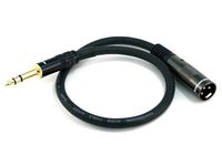 Monoprice 104759 1.5-Feet Premier Series XLR Male to 1/4-Inch TRS Male 16AWG Cable