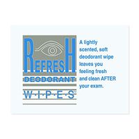 REFRESH DEODORANT WIPES STJ-9112 Mammography Patient Wipe, Lightly Scented, Individually Packaged (Pack of 50)