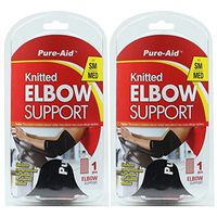 Pure-Aid Knitted Elbow Support (SM-MED) (Pack of 2)