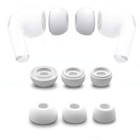Eartips Cover - 6pc Silicone Replacement Ear Tips Buds for Apple Airpods Pro Headphones (White)