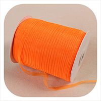 10Meters/Lot 6mm Chiffon Organza Ribbons for Wedding Birthday Party Gift Wrapping Christmas Halloween Festive Decoration Ribbons,1023 Orange Red