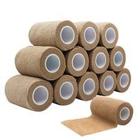 Estong 3"x5 Yards Vet Tape Wrap Wrist Ankle Bandage Stretch Self-Adherent Tape for Sports Linen 12 Rolls