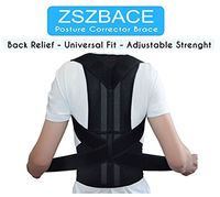 ZSZBACE Back Corrector, Can Alleviate Pain and Fatigue, Correct Body Posture, Good Health, Suitable for Both Men and Women (L: Waist Length fits 35.4-41.3", Black)