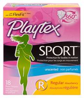Playtex Tampons Sport Regular 18 Count Unscented (6 Pack)