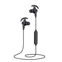 Bluetooth Headphones, Sport Wireless Earbuds Bluetooth 5.0, Richer Bass HiFi Stereo Noise Cancelling in-Ear Earphones with Microphone, IPX5 Sweatproof Headsets for Running Workout Gym (Black)