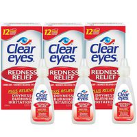 Clear Eyes, Redness Relief Eye Drops, 0.5 Fl Oz (Pack of 3)