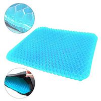 Decormy Gel Seat Cushion Double Thick Egg Seat Cushion Breathable Honeycomb Design with Non-Slip Cover Pain Relif Cushion for Office Chair Car Wheelchair