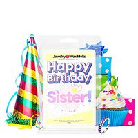 💍 Happy Birthday Sister Jewelry Wax Melt | Ring Tart | Sis Sibling Jewel Valued at $15 - $7,500 | 21oz Jar Soy Wax | Surprise Me! | Bedtime Spa