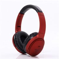 VOANZO Headphones Over Ear, Wireless Folding Earphone, HD Noise Reduction Bluetooth Headphones with Mic for Cellphone Tablet - Red