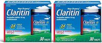Claritin 24 Hour Non Drowsy Allergy Tablet, (30 Count), (Pack of 2)- 60 Tablets Total