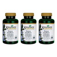 Swanson Senna Psyllium Cascara Complex 90 Capsules (3 Pack)
