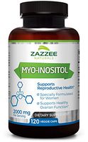 Zazzee Myo-Inositol 120 Veggie Capsules, 2000 mg per Serving, 100% Pure, Pharmaceutical Grade, Vegan, Non-GMO and All Natural